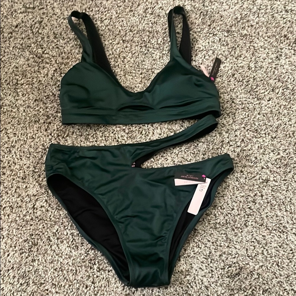 Dark Green Bikini Set